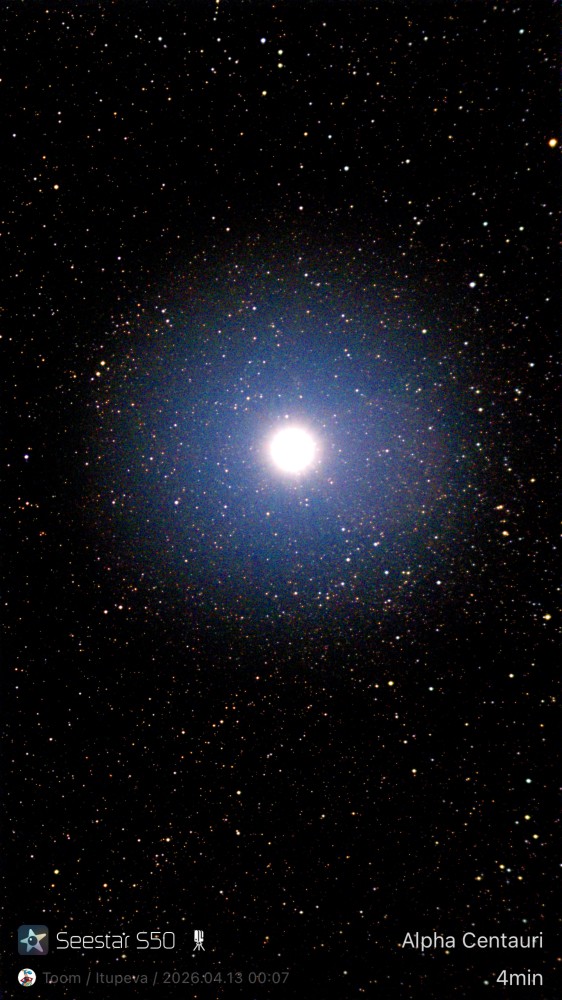 Stacked 24 Alpha Centauri 10.0s IRCUT 20260413 000731