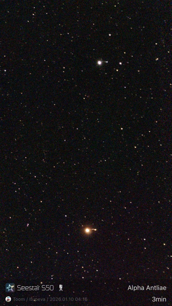 Stacked 13 Alpha Antliae 10.0s IRCUT 20260110 041636