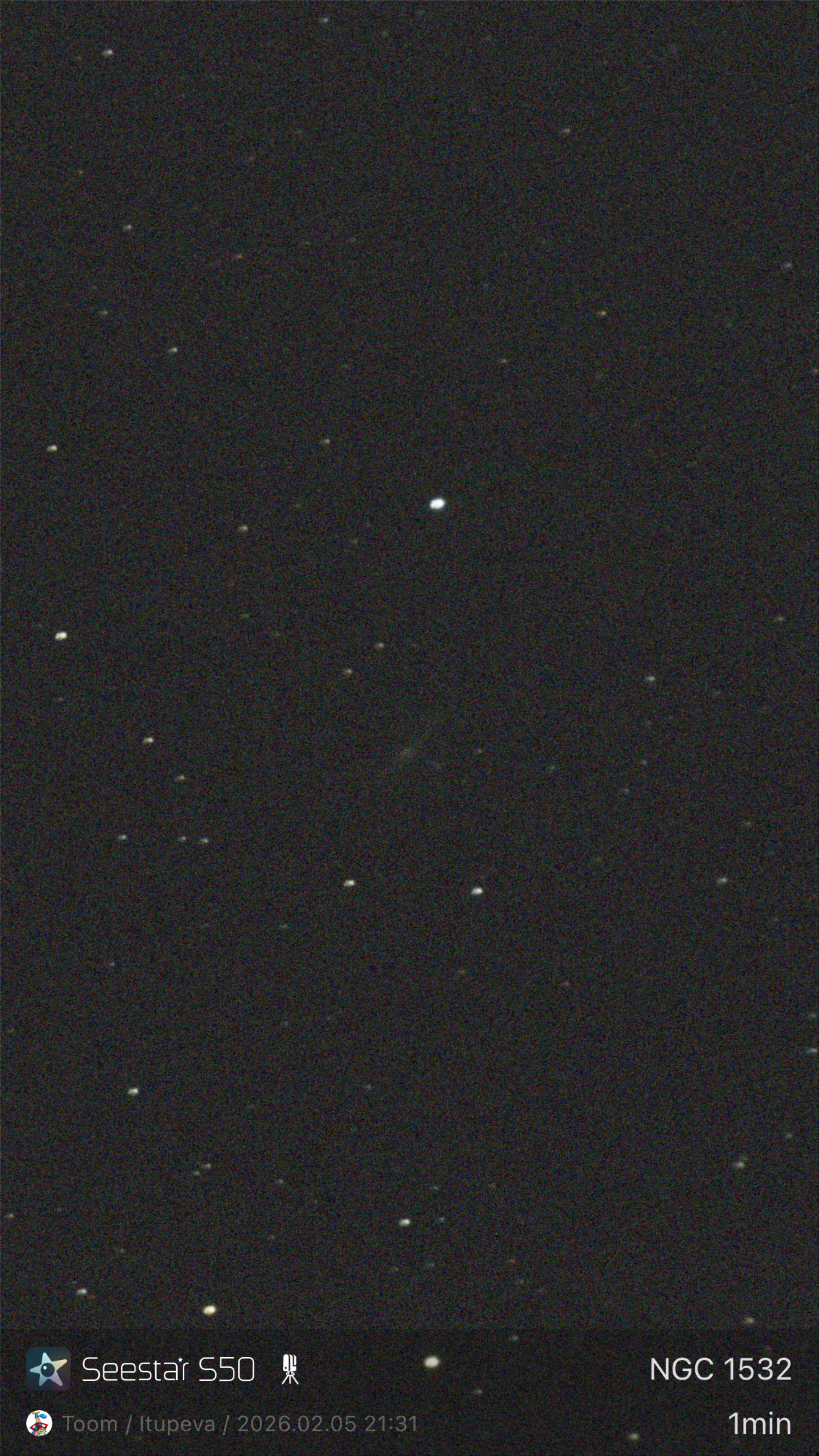 Stacked 2 NGC 1532 5.0s IRCUT 20260205 213109