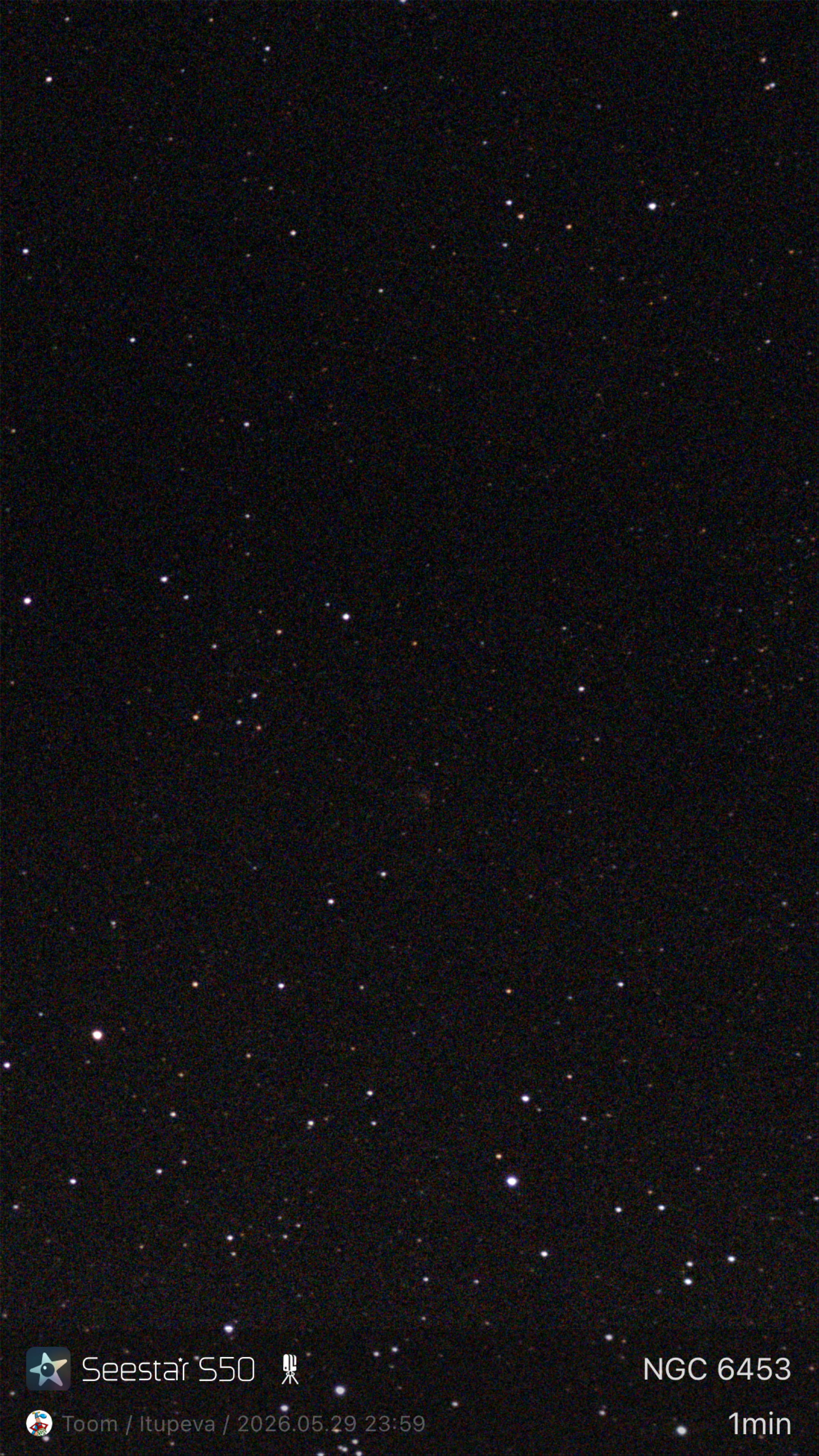 Stacked 3 NGC 6453 2.0s IRCUT 20260529 235945