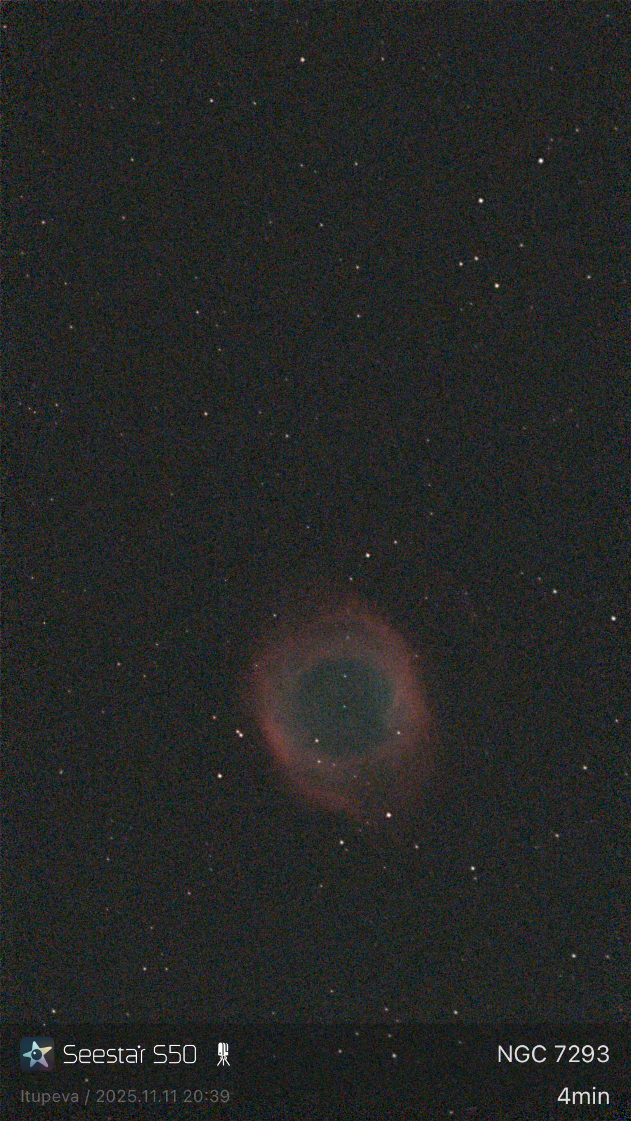 Stacked 19 NGC 7293 10.0s LP 20251111 203906