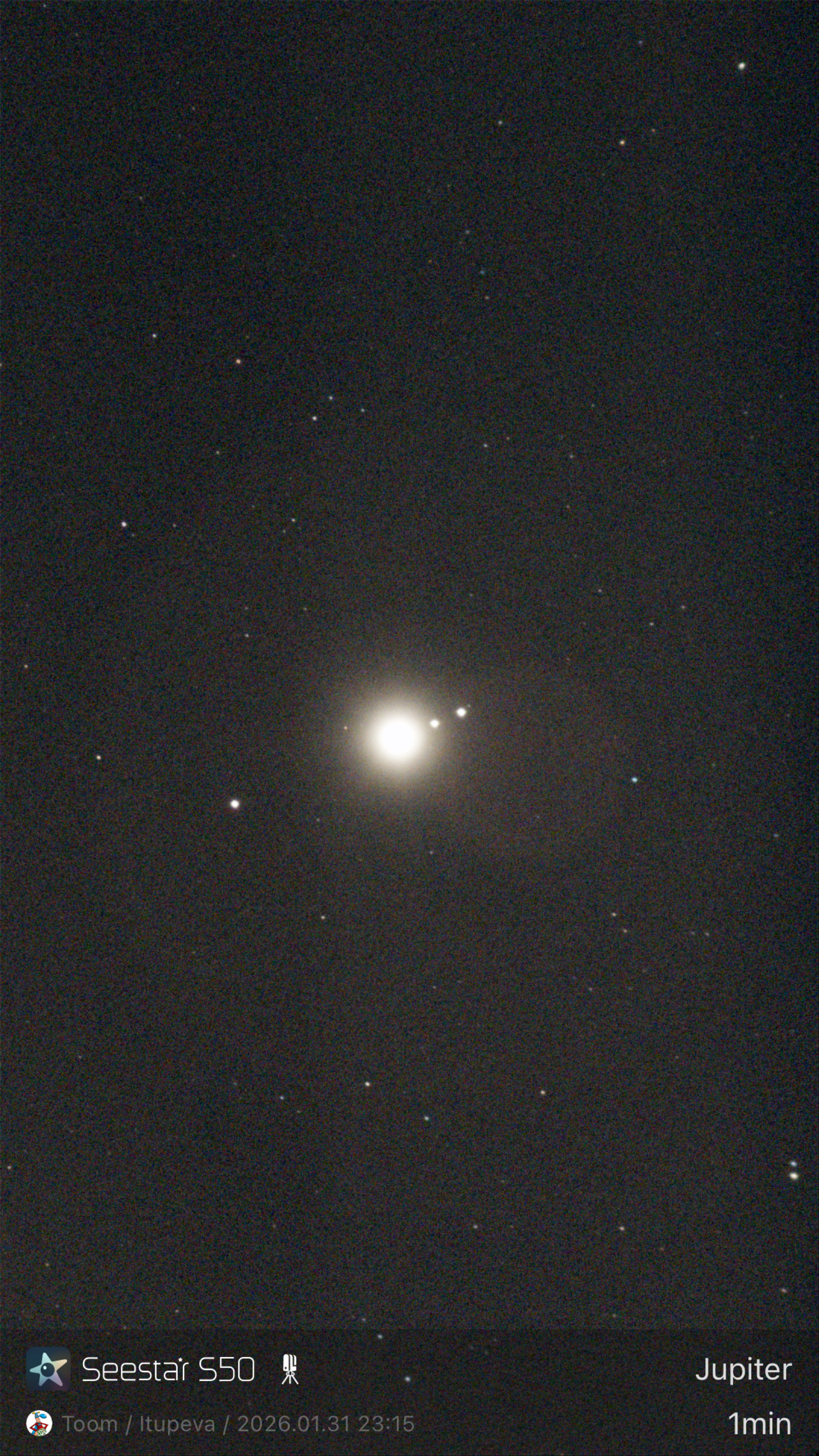 Stacked 2 Jupiter 5.0s IRCUT 20260131 231510