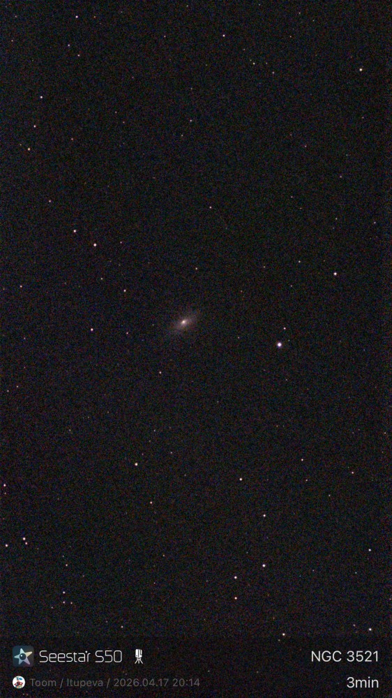 Stacked 13 NGC 3521 10.0s IRCUT 20260417 201406