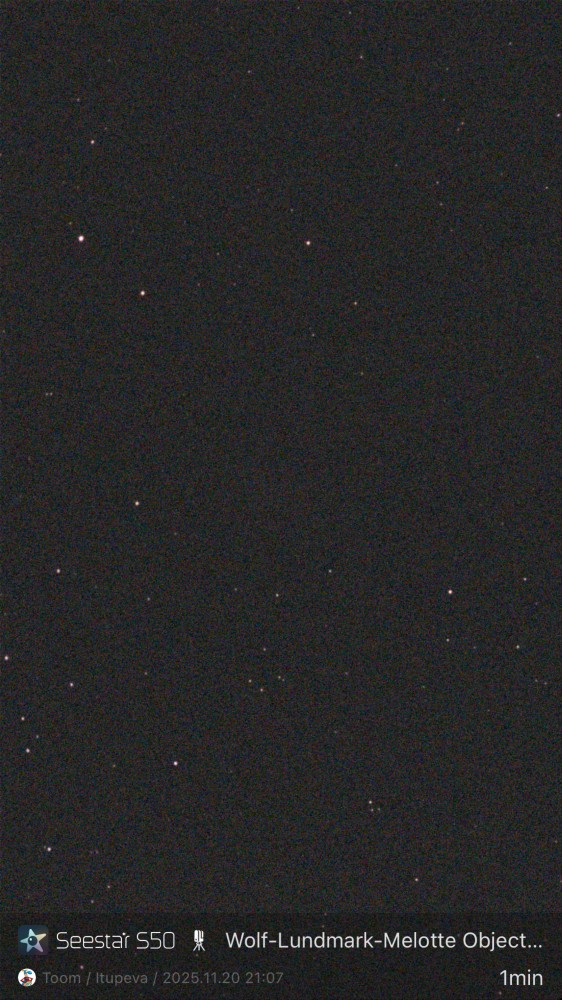Stacked 3 Wolf Lundmark Melotte Object (WLM) 10.0s IRCUT 20251120 210722