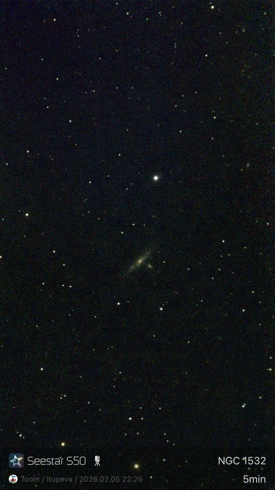 Stacked 147 NGC 1532 2.0s IRCUT 20260205 222617
