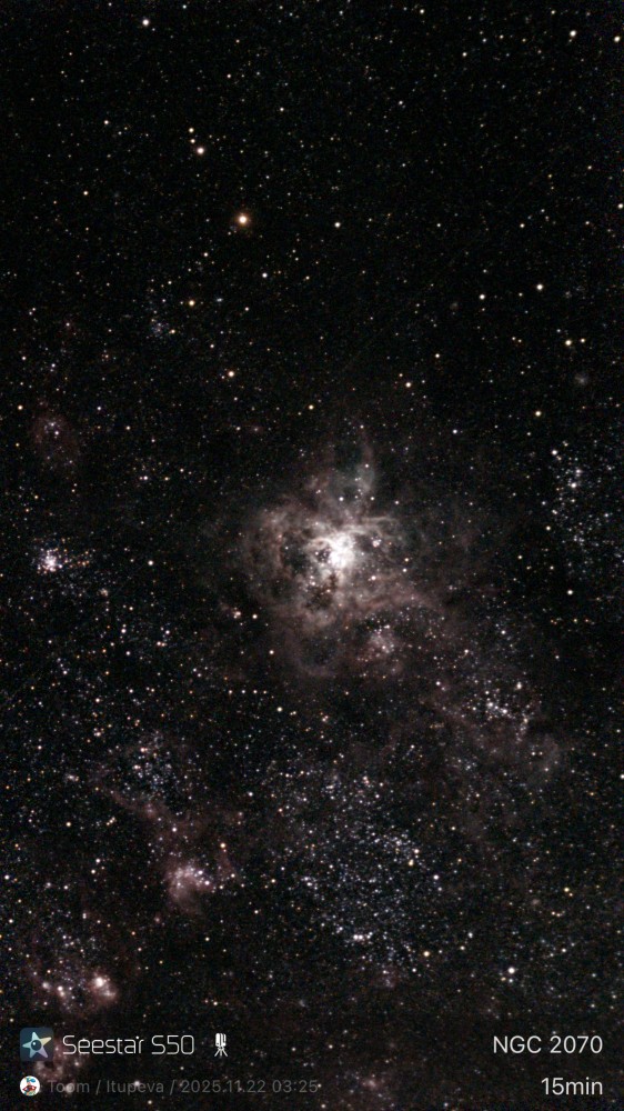 Stacked 88 NGC 2070 10.0s IRCUT 20251122 032549