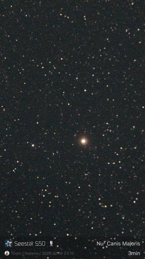 Stacked 34 Nu² Canis Majoris 5.0s IRCUT 20260216 231004