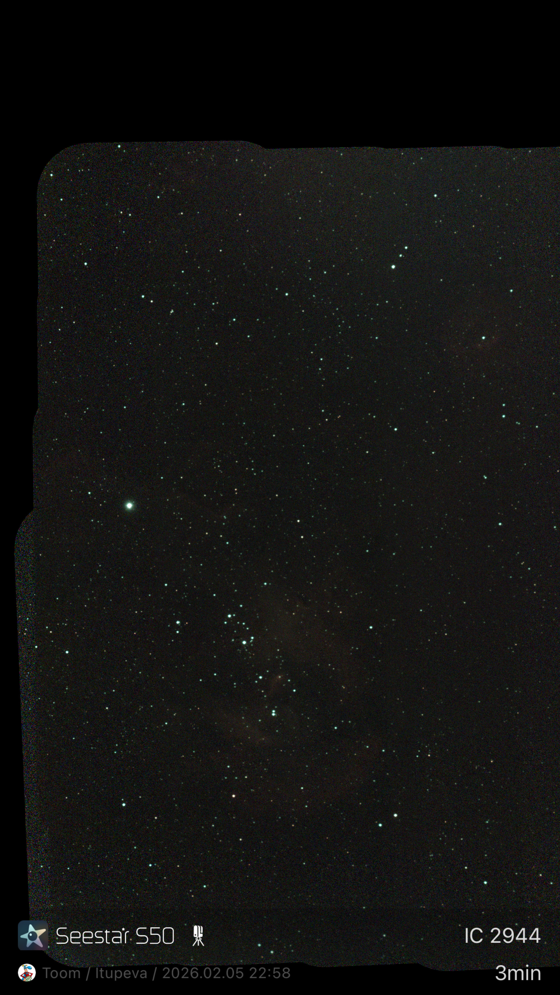 Stacked 71 mosaic IC 2944 2.0s LP 20260205 225822